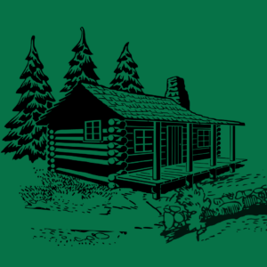 Log house at the edge of forest